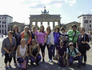 IU Kokomo students at the Brandenburg Gate, Berlin, Germany. Photo provided