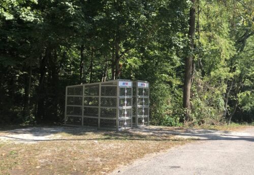 Kayak storage area at France Park